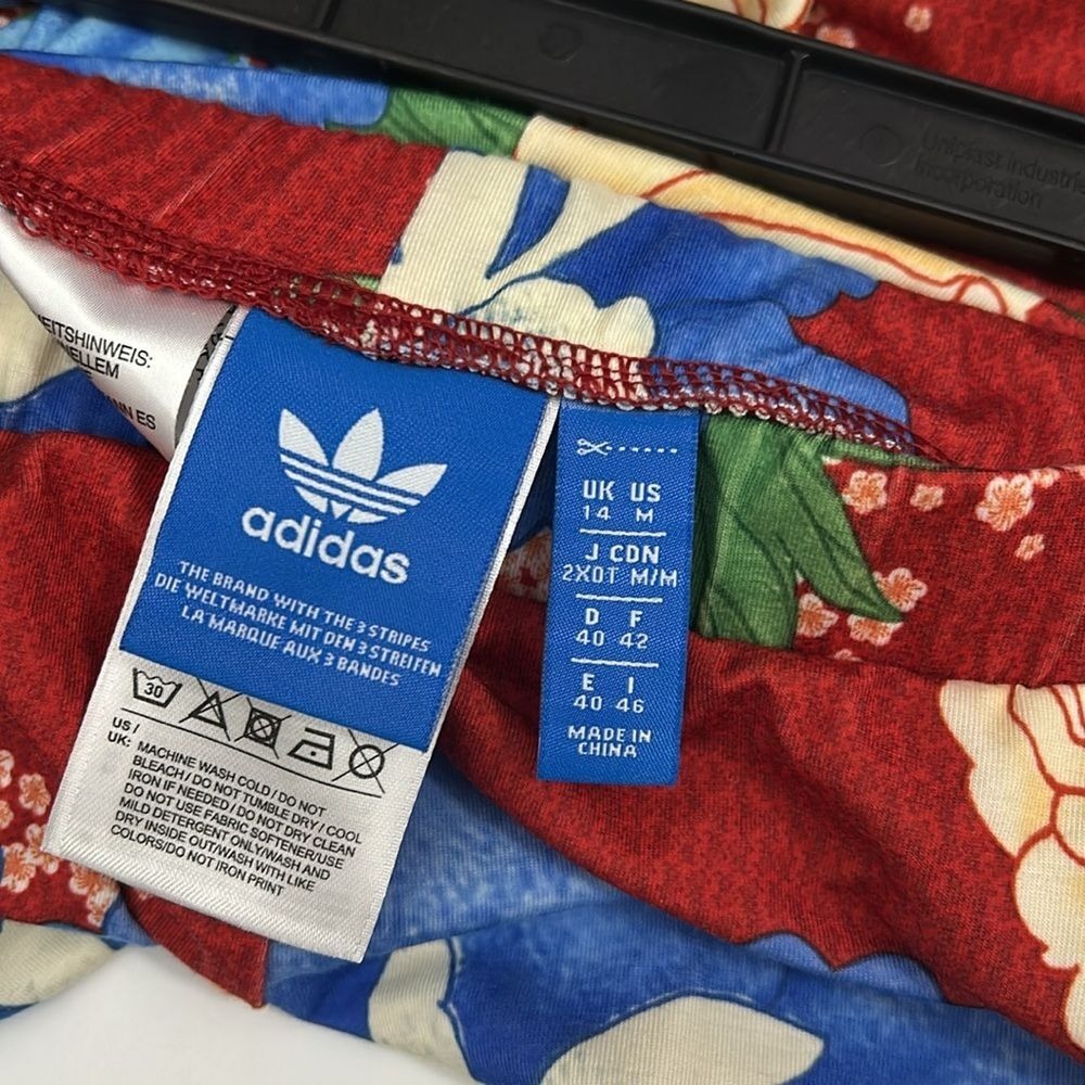 adidas 3 piece set: Red Floral Track Jacket, Leggings, & Sweatshirt - Picture 4 of 9